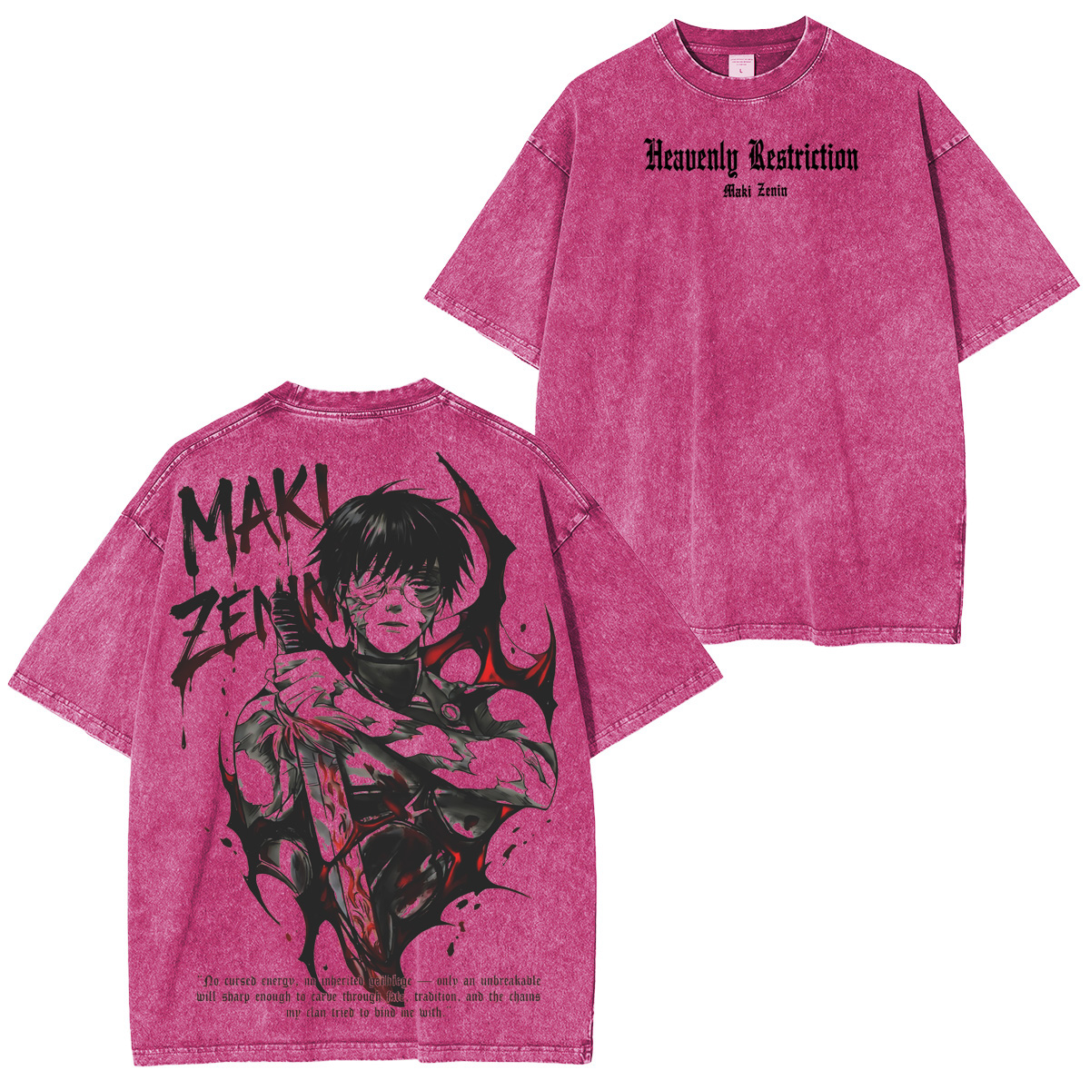 Maki Zenin Jujutsu Kaisen Washed T-shirt/Crewneck/Hoodie