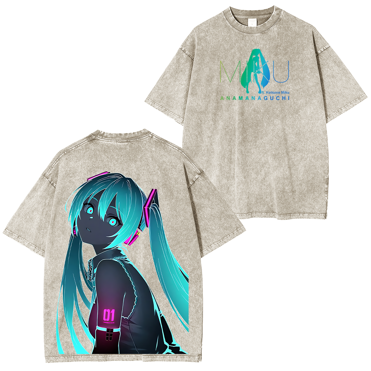 Hatsune Miku Vintage Washed T-shirt/Crewneck/Hoodie