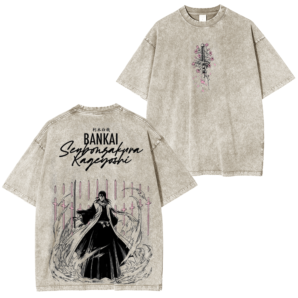 Bleach Byakuya Vintage washed T-shirt/Crewneck/Hoodie