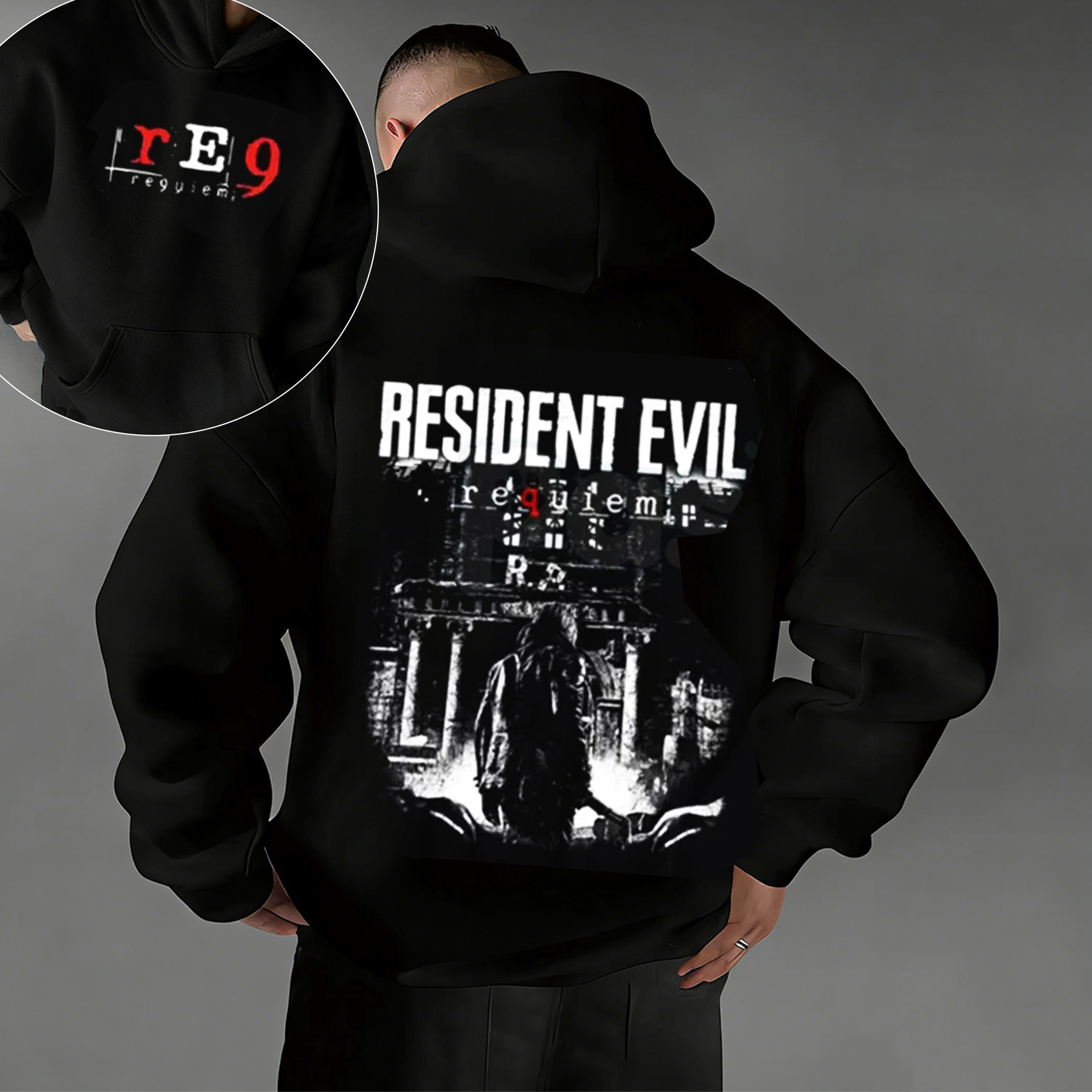 Resident Evil Requiem – Vintage Distressed Leon Kennedy Fan Oversized T-shirt/Crewneck/Hoodie