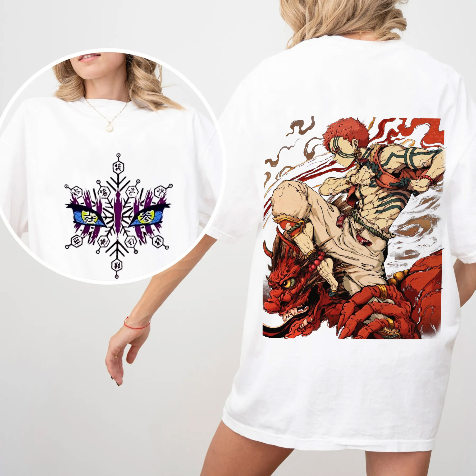 Akaza The Upper Moon DemonSlayer Anime Unisex T-shirt