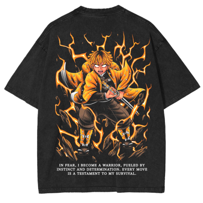 Zenitsu X Fear – Demon Slayer Oversize T-shirt