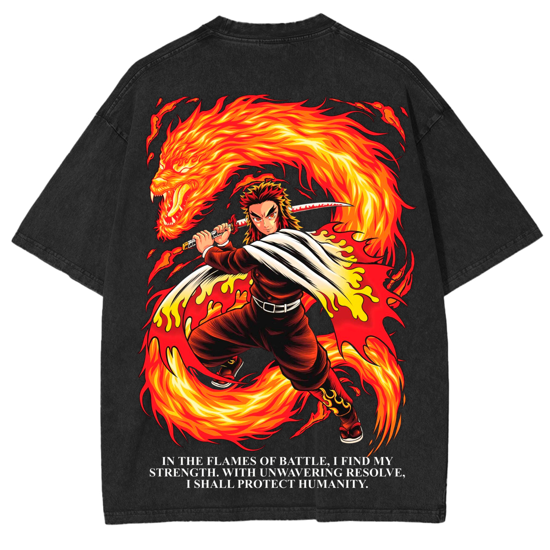 Rengoku X Discipline – Demon Slayer Oversize T-shirt