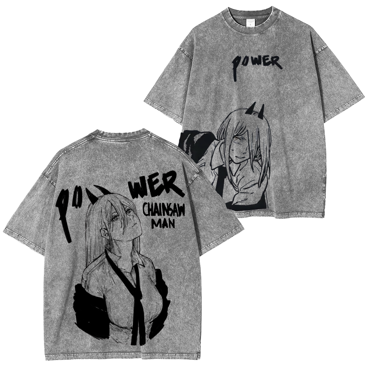 Chainsaw Man Power The Blood Fiend Washed T-shirt/Crewneck/Hoodie