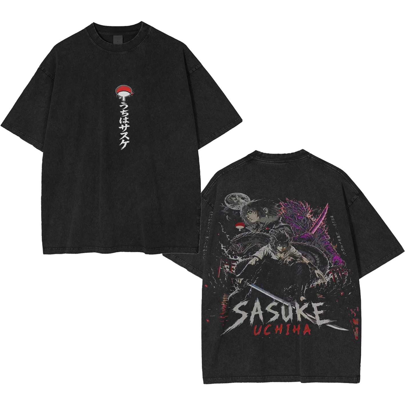 Sasuke Naruto Washed T-shirt/Crewneck/Hoodie