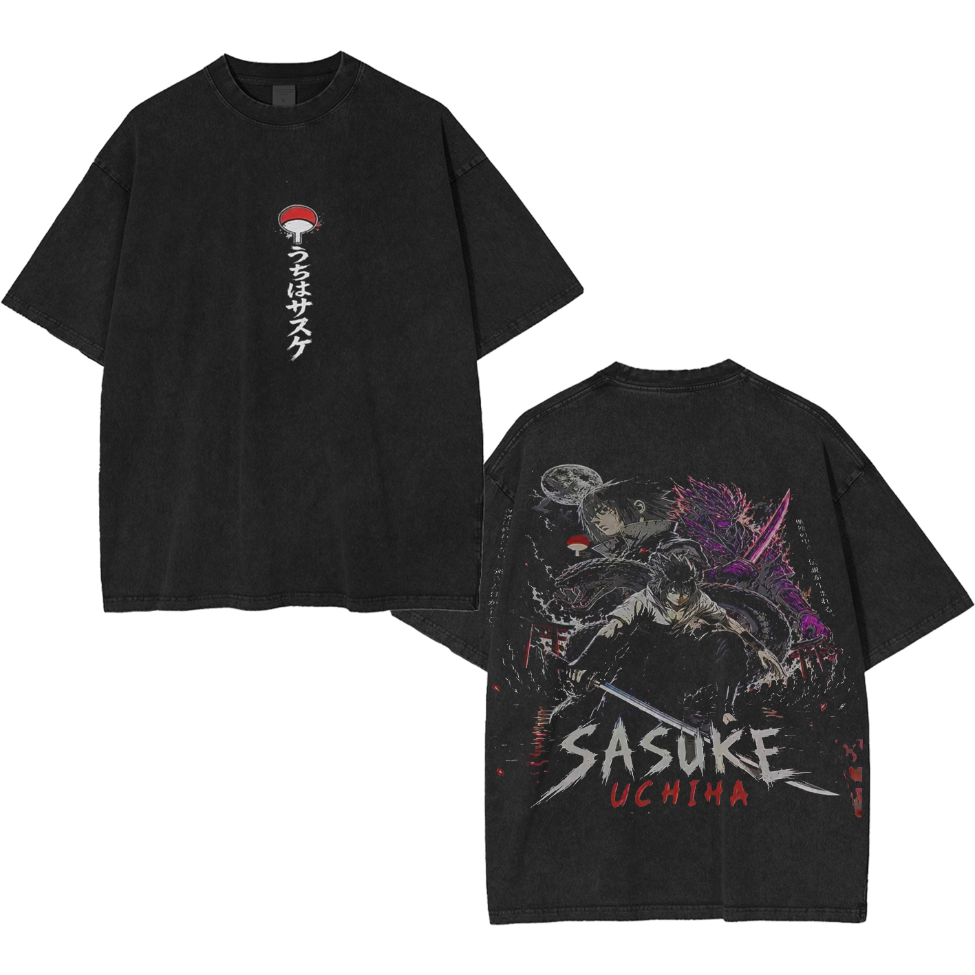 Sasuke Naruto Washed T-shirt/Crewneck/Hoodie