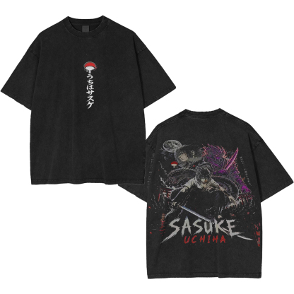 Sasuke Naruto Washed T-shirt/Crewneck/Hoodie