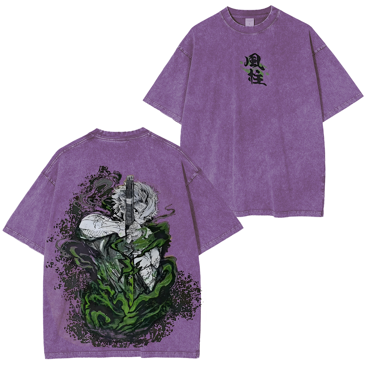 Demon Slayer Sanemi Unisex Washed T-Shirt