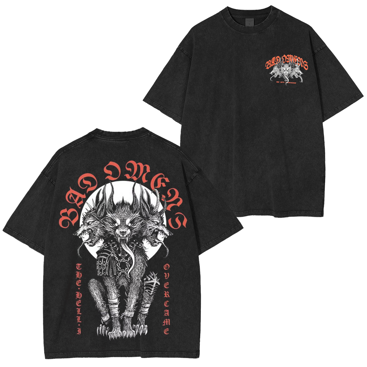 Bad Omens Metalcore Cerberus Unisex Washed T-Shirt
