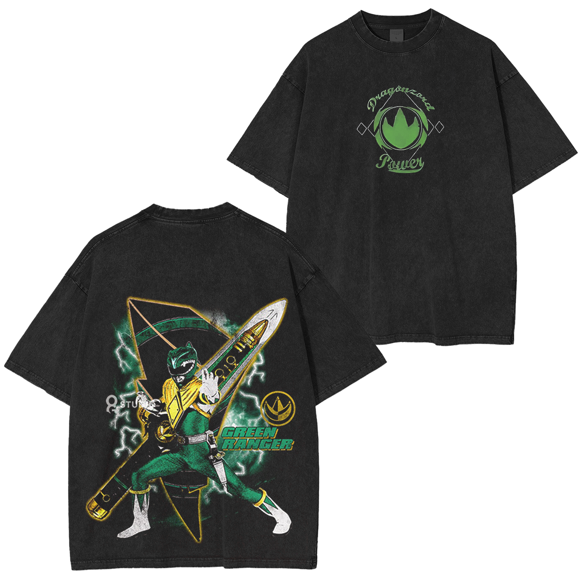 Men'S Green Power Ranger Vintage T Shirt