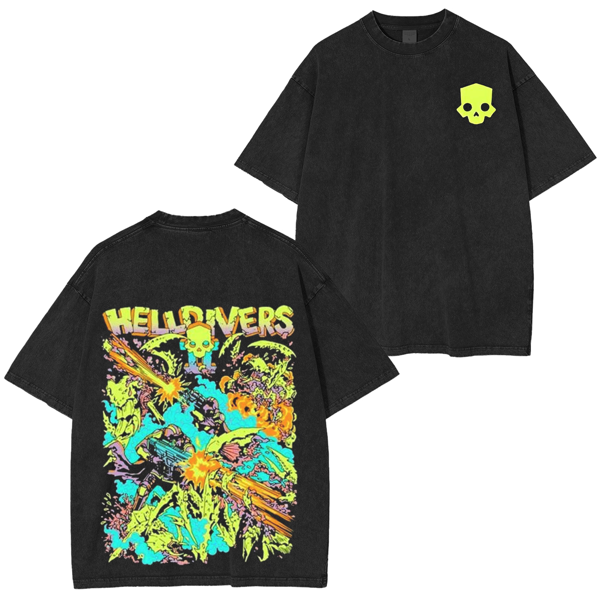 Helldivers 2 Vintage Unisex Washed T-Shirt