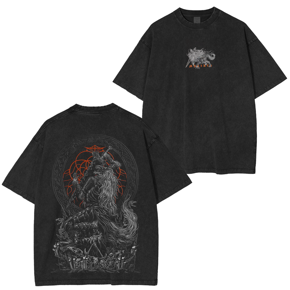 Maliketh Retro Vintage Unisex Washed T-Shirt