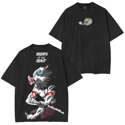 Demon Slayer Inosuke Washed T-Shirt