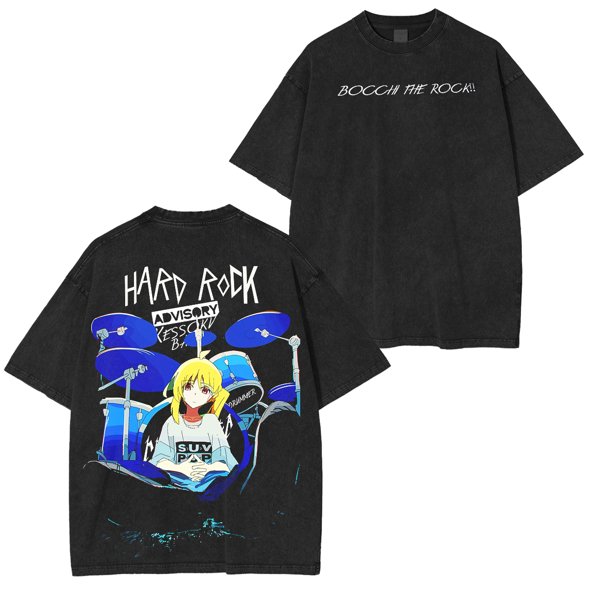 Nijika Ijichi Drummer  Oversized  Washed  Vintage T-Shirt