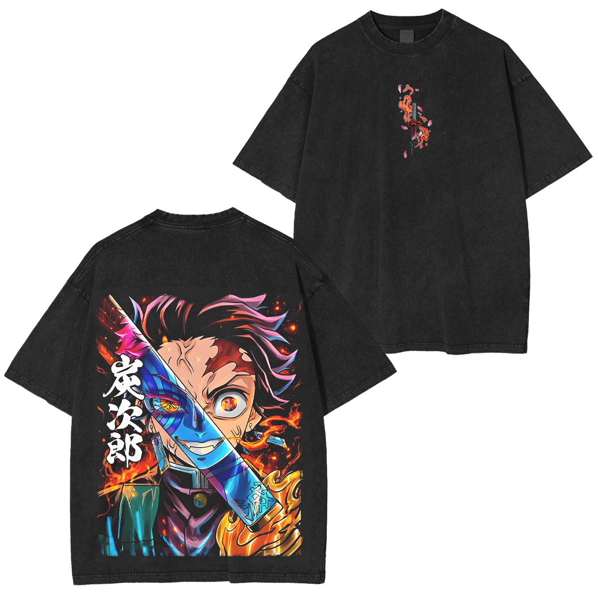 Demon Slayer Anime Unsiex Washed T-Shirt