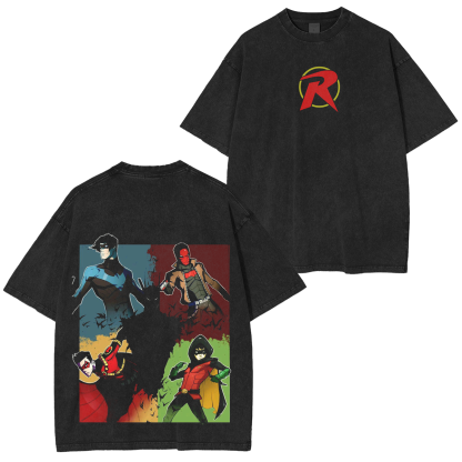The Justice League Heroes Washed T-Shirt