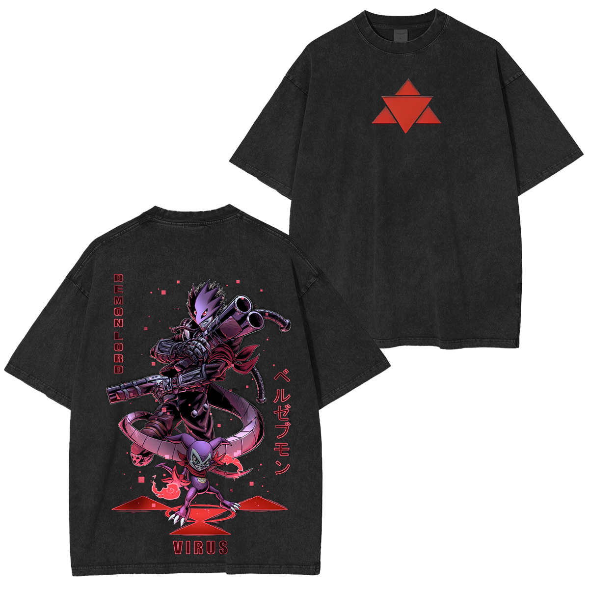 Digimon Beelzemon Vintage Washed T-shirt/Crewneck/Hoodie