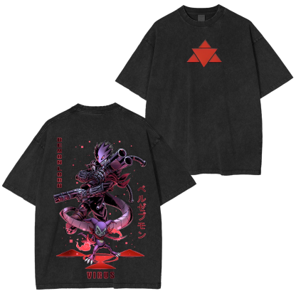 Digimon Beelzemon Vintage Washed T-shirt/Crewneck/Hoodie