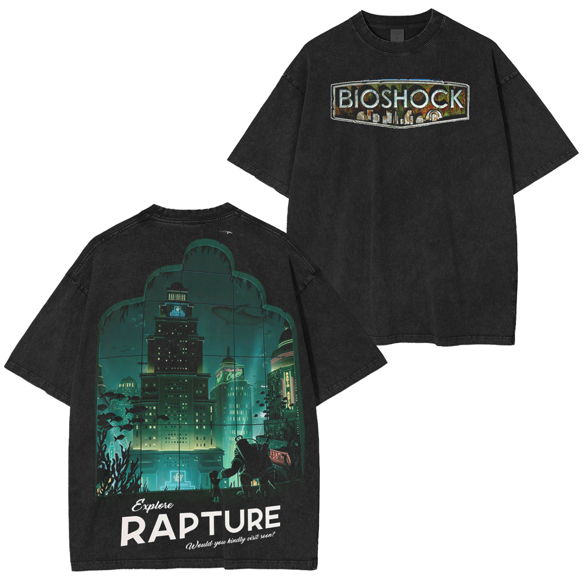 Bioshock Vintage Washed T-shirt/Crewneck/Hoodie