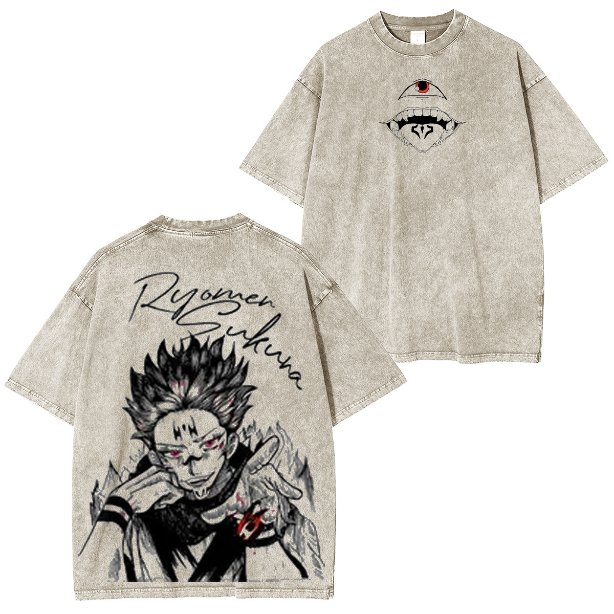 Sukuna Jujutsu Kaisen Washed T-shirt/Crewneck/Hoodie