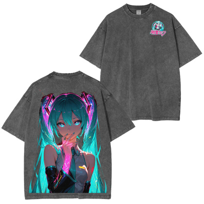Miku Cosplay Vintage Washed T-shirt/Crewneck/Hoodie