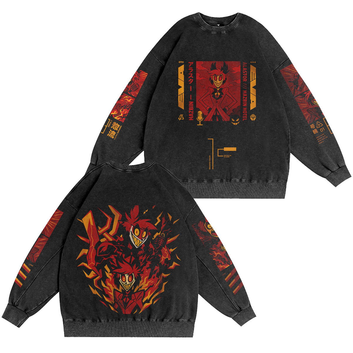 Hazbin Hotel Demoncore Oversized  weshed T-shirt/Crewneck/Hoodie