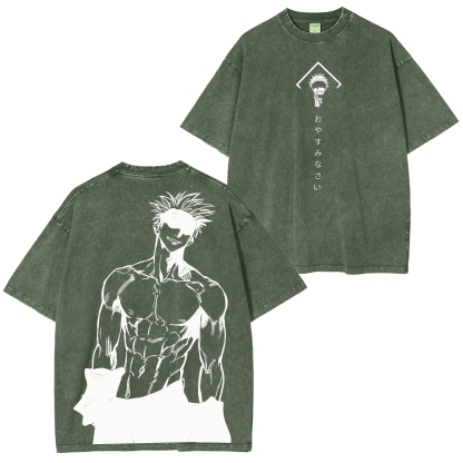 Jujutsu Kaisen Anime Acid Washed Oversize T-shirt