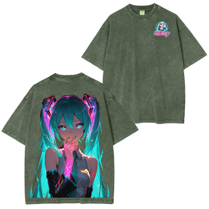 Miku Cosplay Vintage Washed T-shirt/Crewneck/Hoodie