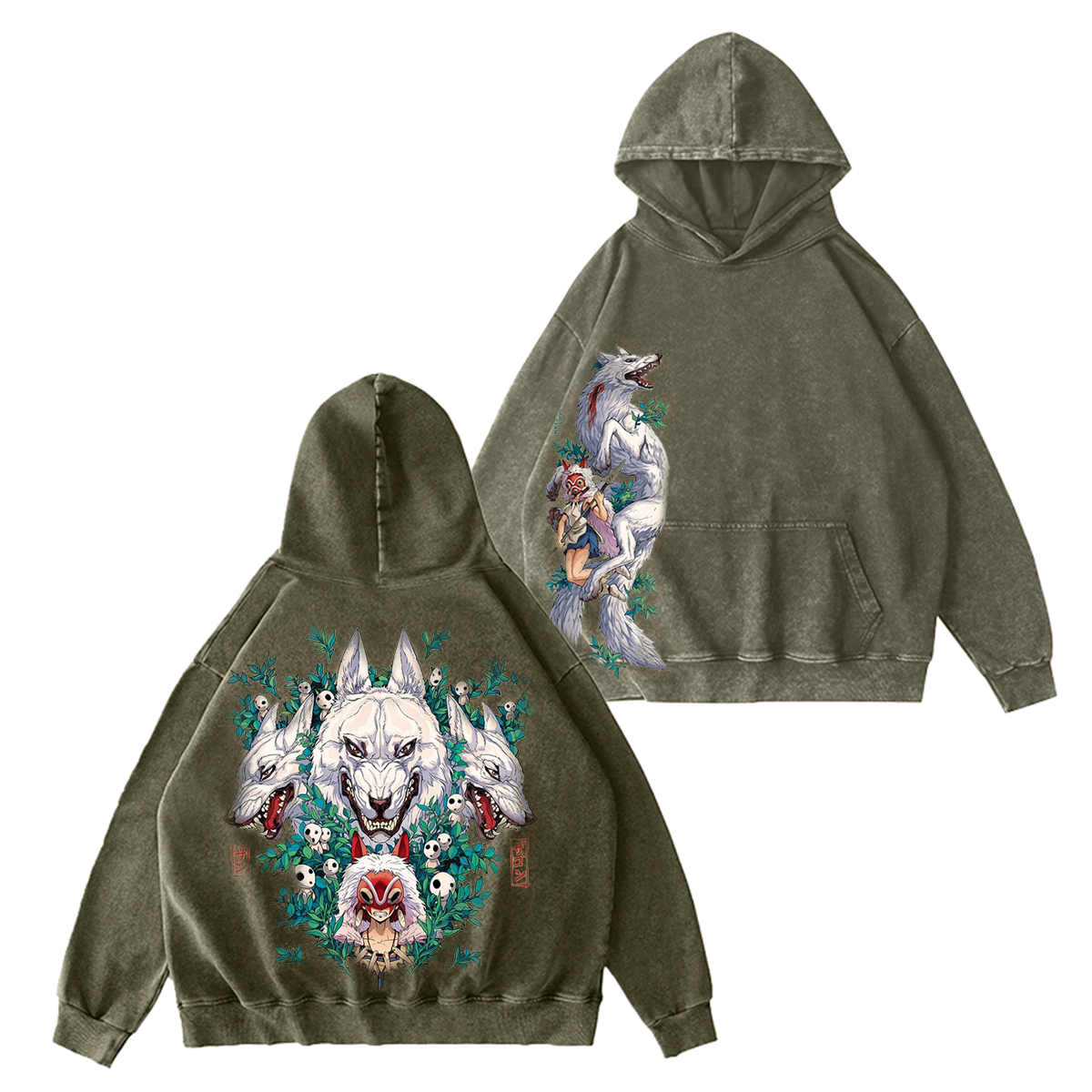 Mononoke Hime Vintage Washed T-shirt/Crewneck/Hoodie
