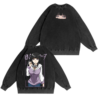 Hinata Hyuga Naruto Washed T-shirt/Crewneck/Hoodie