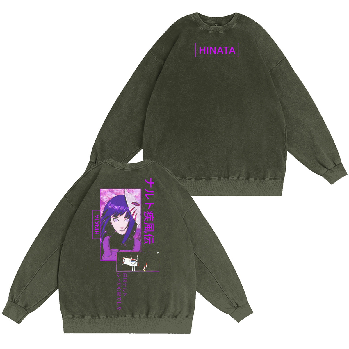 Hinata Hyuga Naruto Washed T-shirt/Crewneck/Hoodie