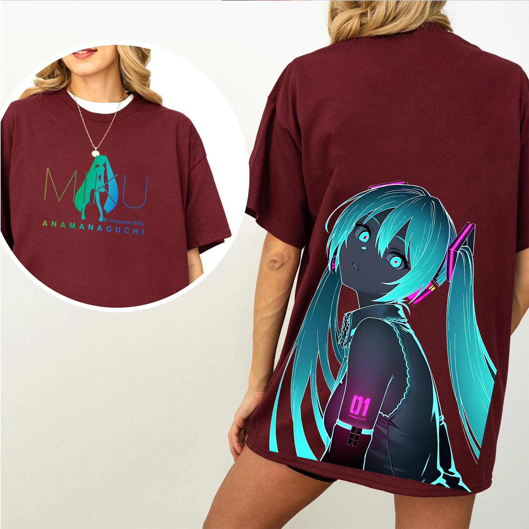 Hatsune Miku Vintage Washed T-shirt/Crewneck/Hoodie
