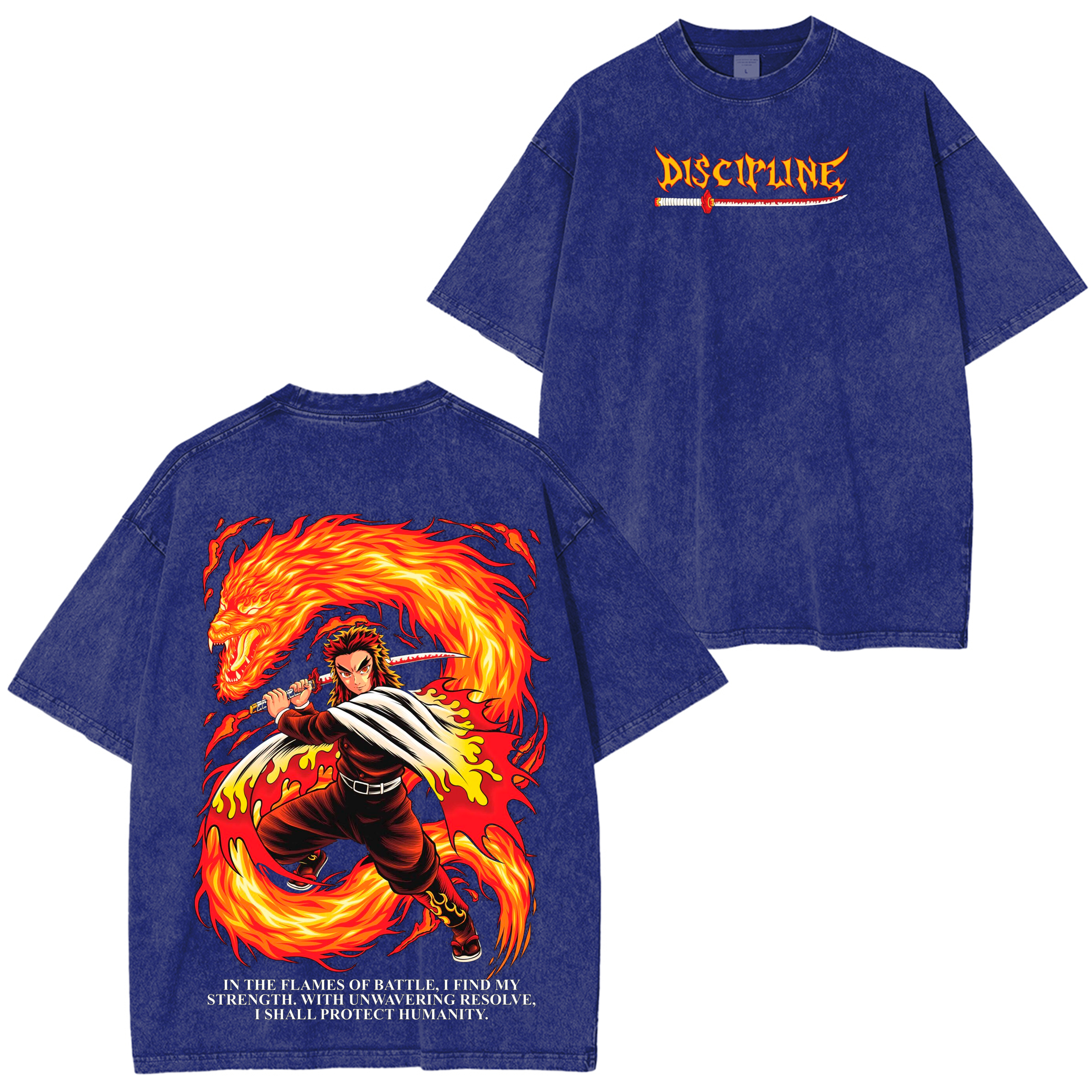 Rengoku X Discipline – Demon Slayer Oversize T-shirt