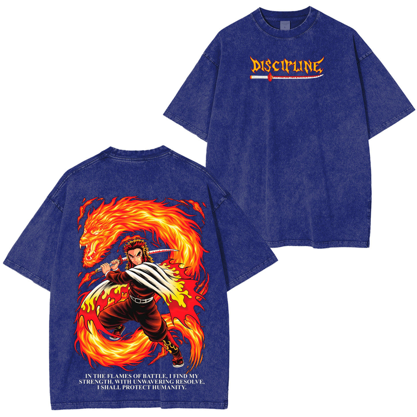 Rengoku X Discipline – Demon Slayer Oversize T-shirt