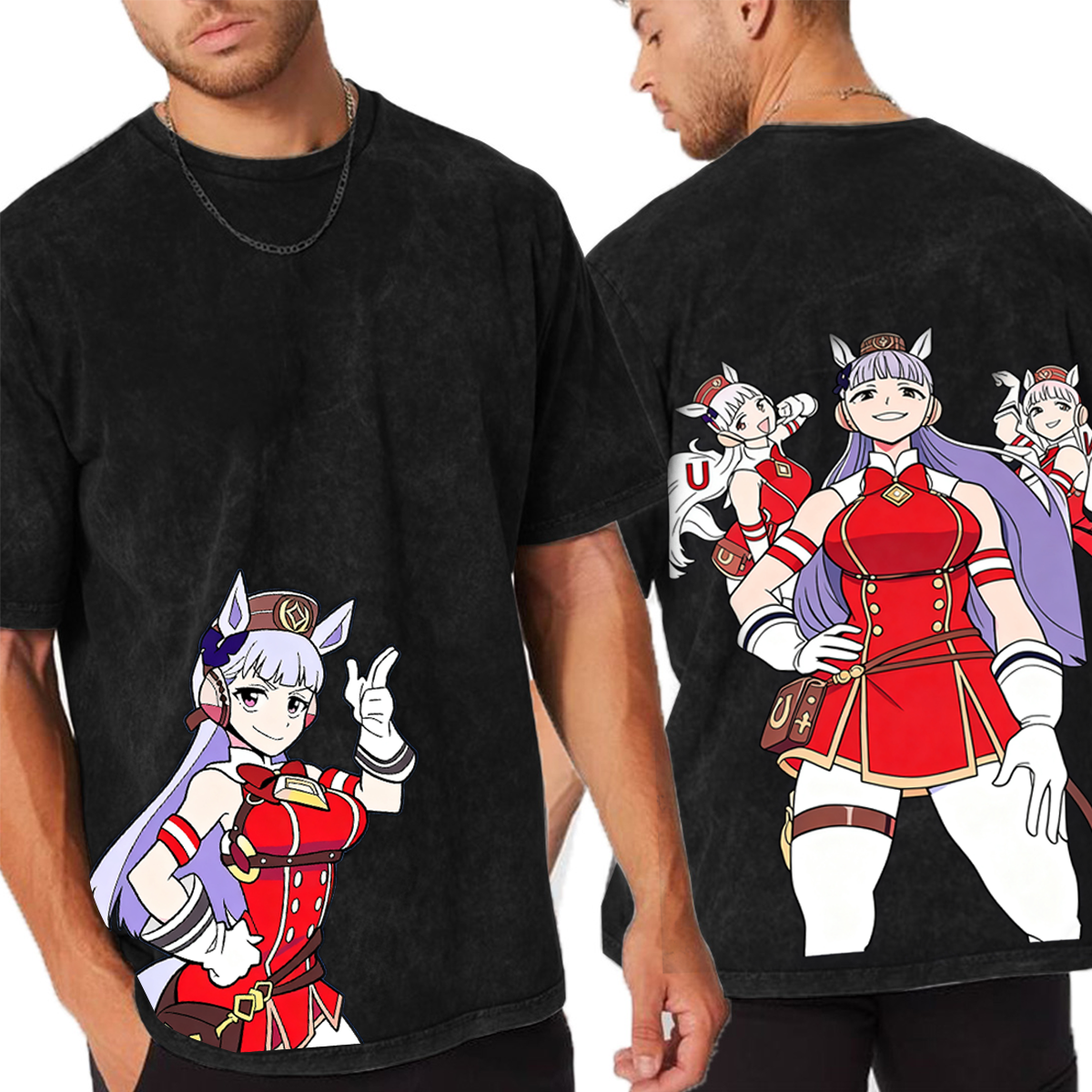 Pretty Derby Gold Ship Oversized  Washed  Vintage Tee