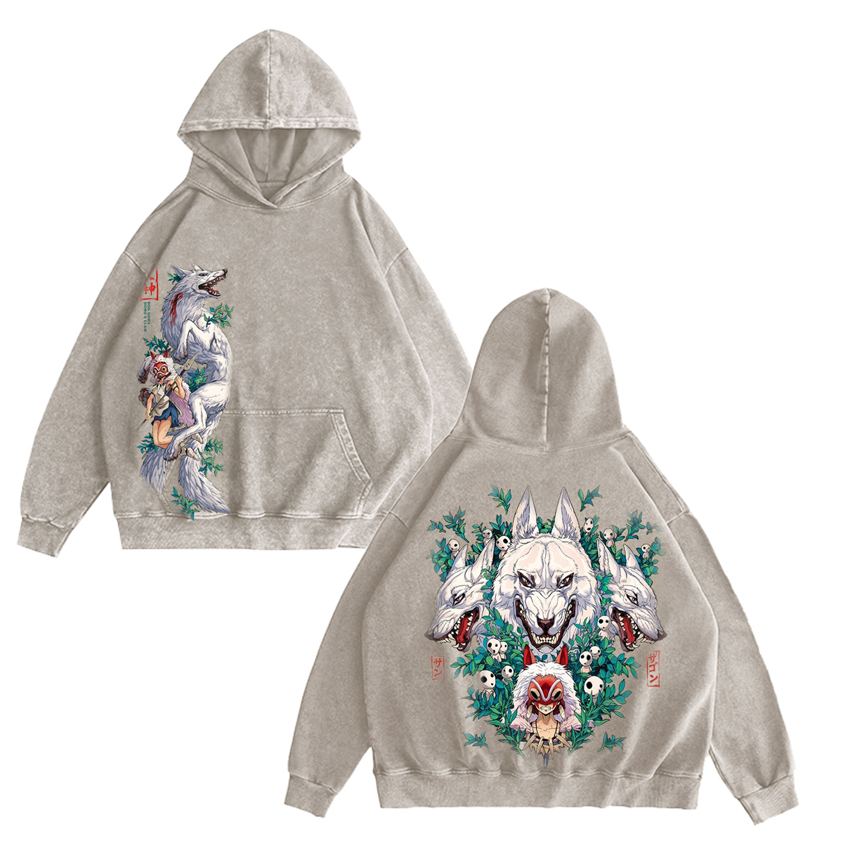 Mononoke Hime Vintage Washed T-shirt/Crewneck/Hoodie
