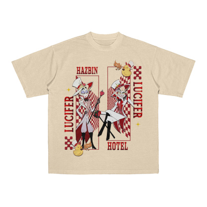 Lucifer Hazbin Hotel Oversized Washed/Cotton T-shirt/Crewneck/Hoodie