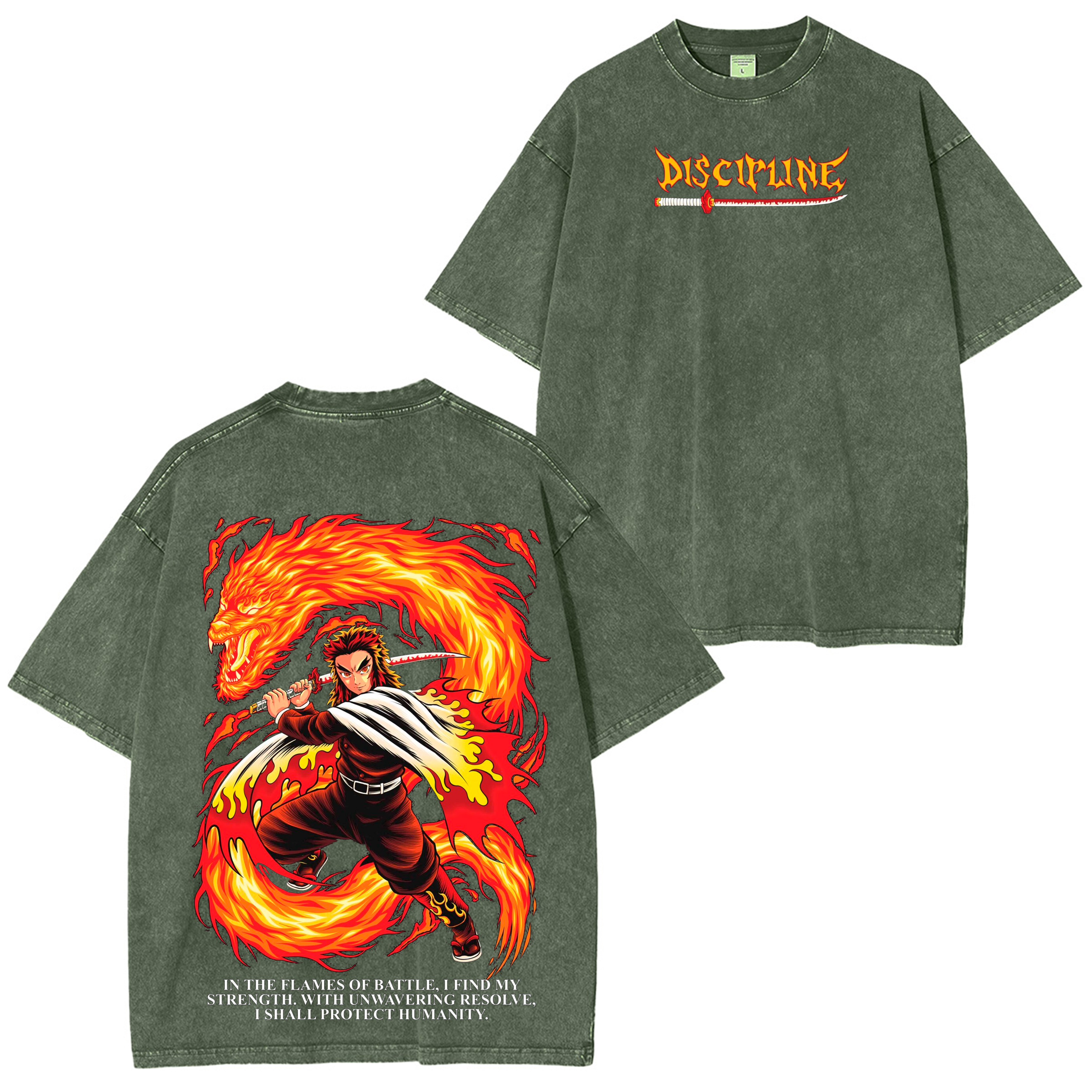 Rengoku X Discipline – Demon Slayer Oversize T-shirt