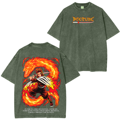 Rengoku X Discipline – Demon Slayer Oversize T-shirt