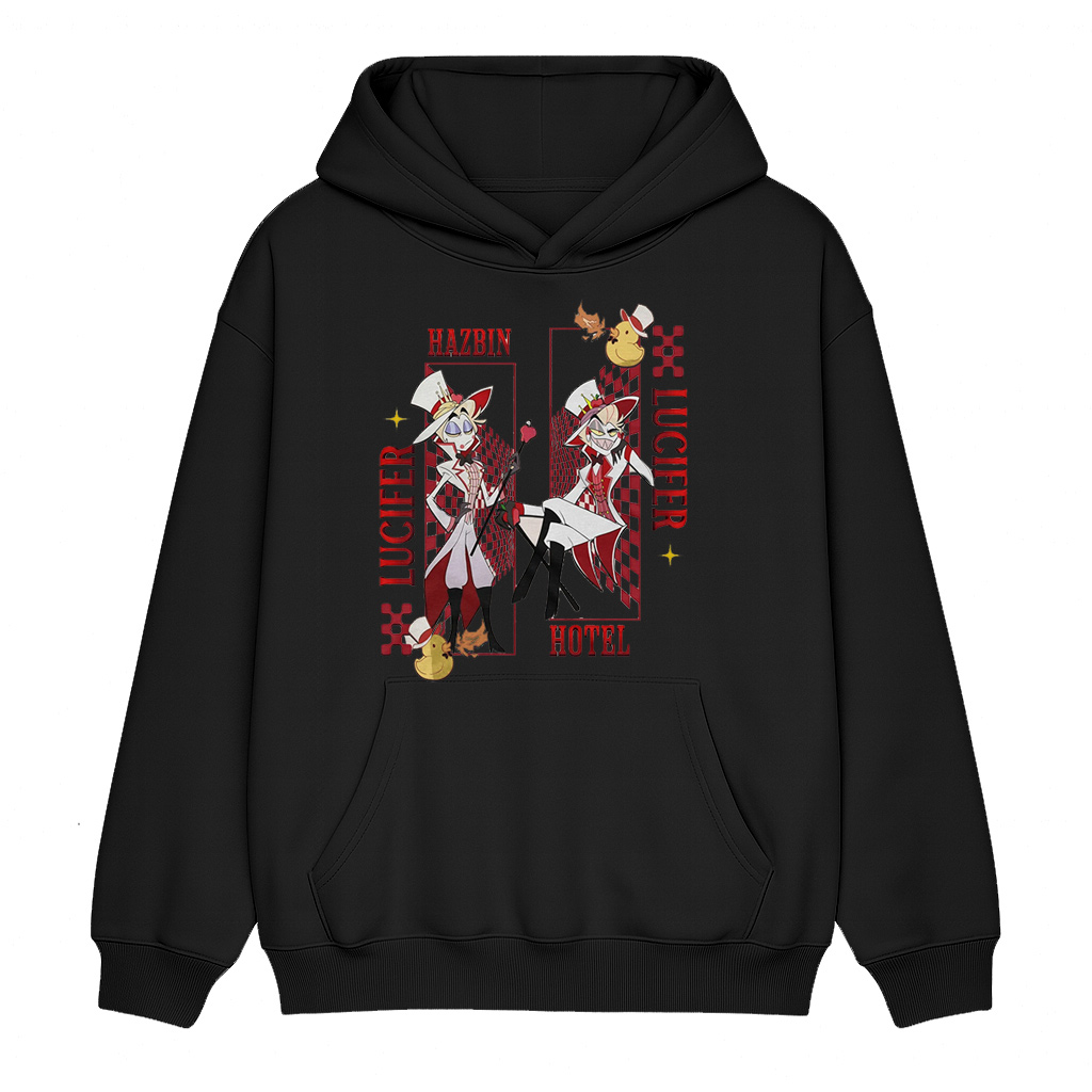 Lucifer Hazbin Hotel Oversized Washed/Cotton T-shirt/Crewneck/Hoodie