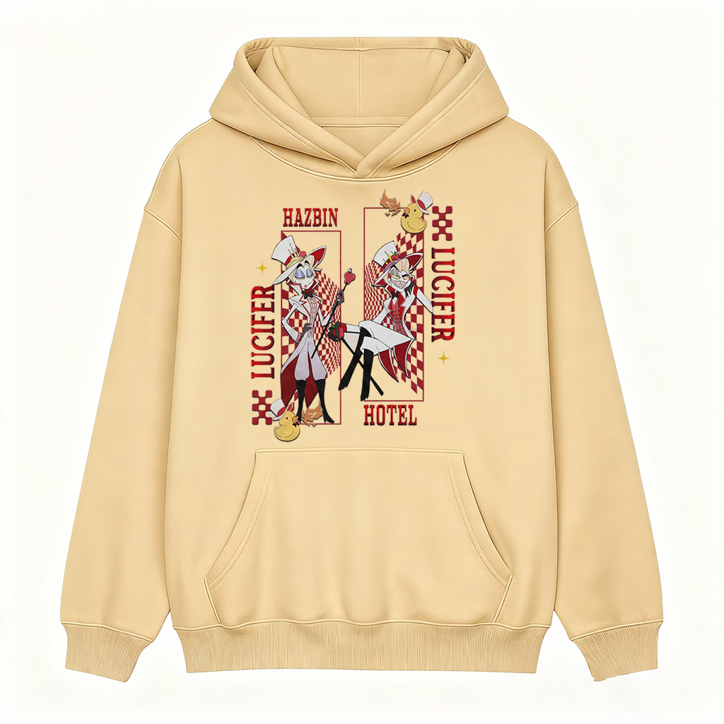 Lucifer Hazbin Hotel Oversized Washed/Cotton T-shirt/Crewneck/Hoodie