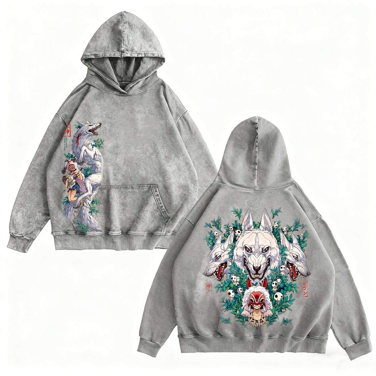 Mononoke Hime Vintage Washed T-shirt/Crewneck/Hoodie
