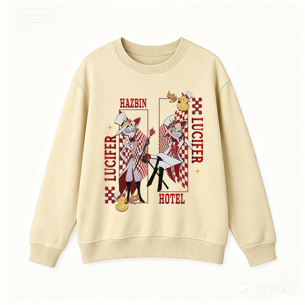Lucifer Hazbin Hotel Oversized Washed/Cotton T-shirt/Crewneck/Hoodie