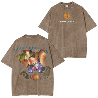 Jolyne Cujoh Stone Ocean Jojo Vintage Washed T-shirt/Crewneck/Hoodie