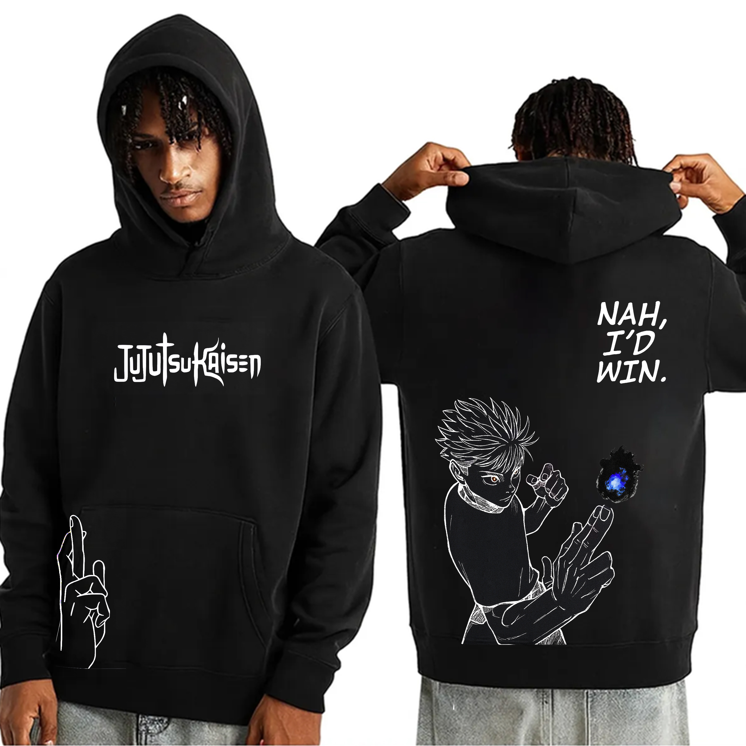 Satoru Gojo Jujutsu Kaisen Anime Double  Vintage Washed T-shirt/Crewneck/Hoodie