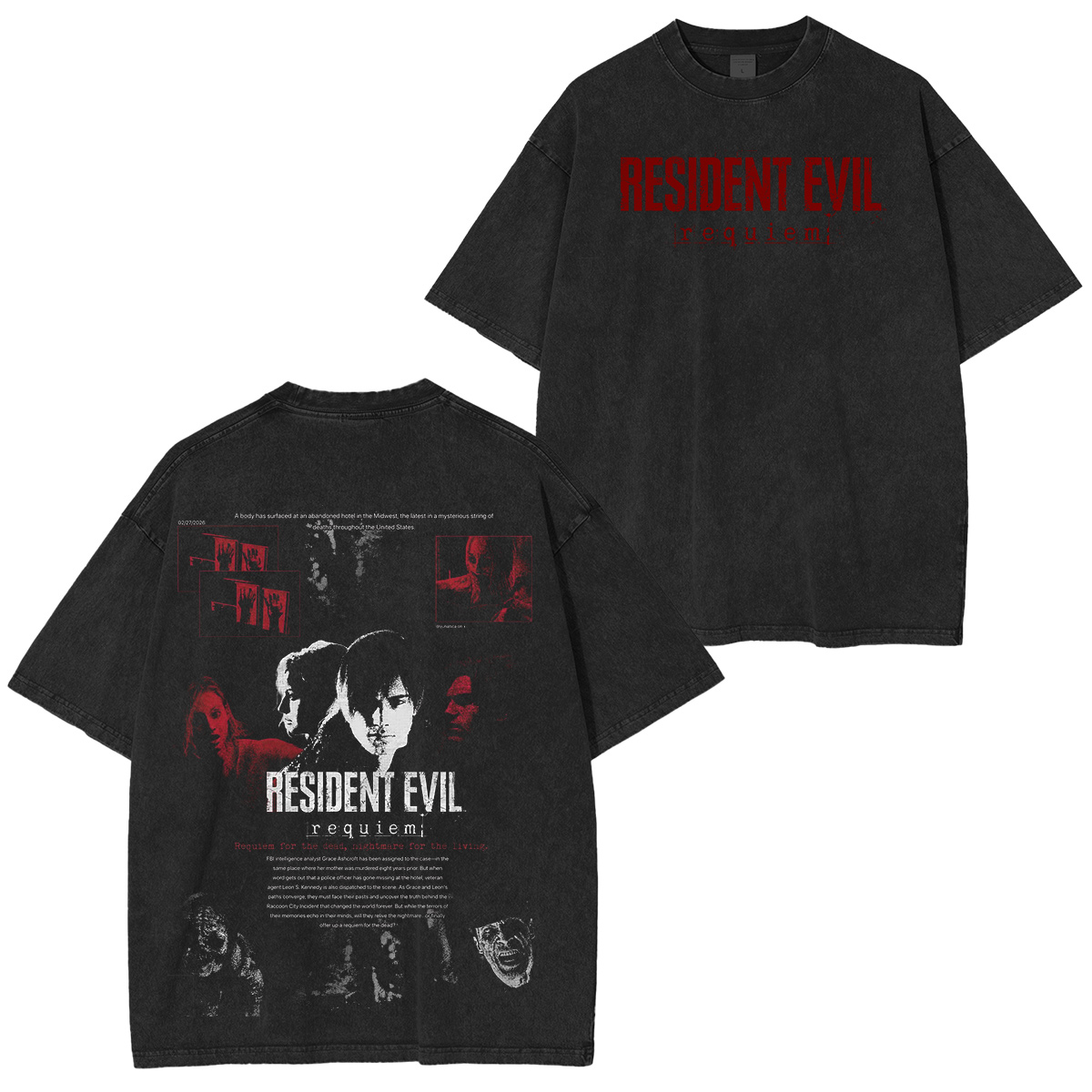 Resident Evil: Requiem Game Oversized T-shirt/Crewneck/Hoodie