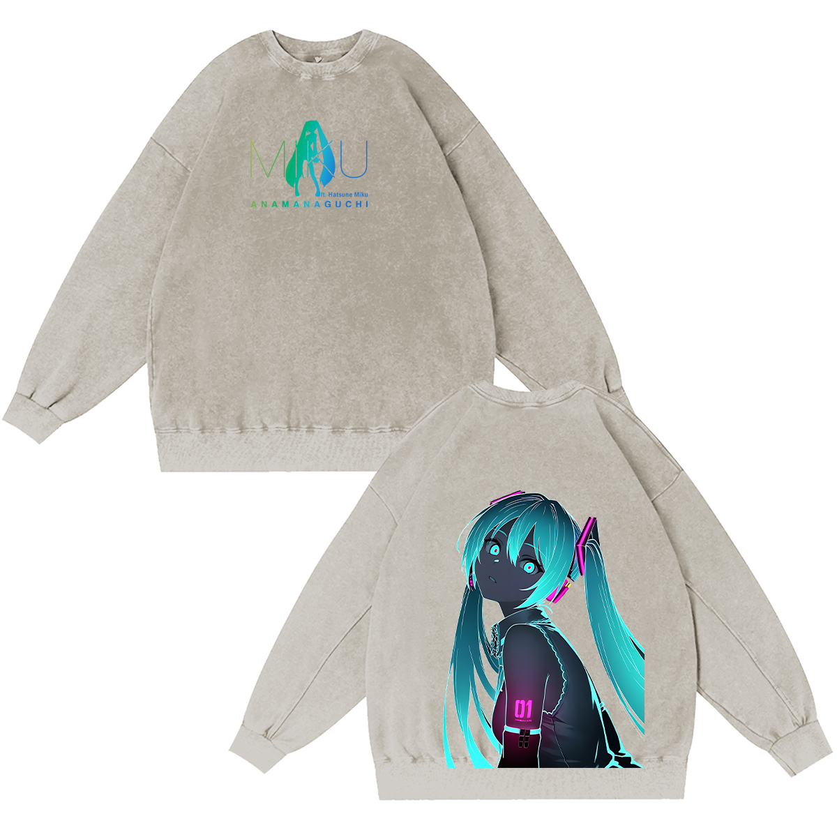 Hatsune Miku Vintage Washed T-shirt/Crewneck/Hoodie