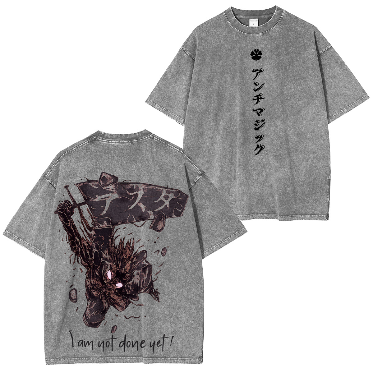 black clover Vintage washed T-shirt/Crewneck/Hoodie