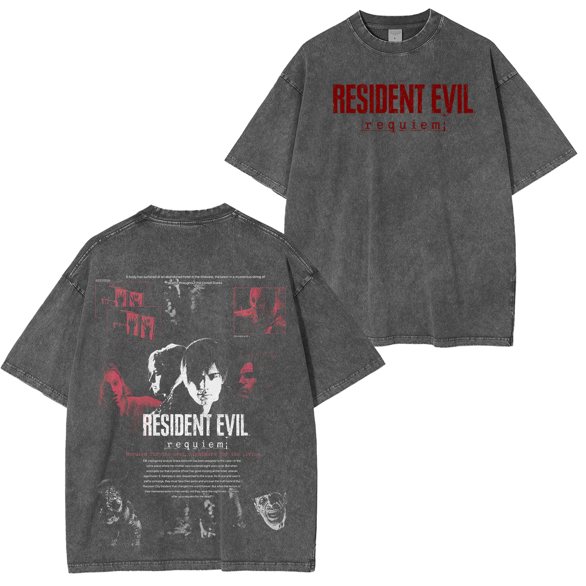 Resident Evil: Requiem Game Oversized T-shirt/Crewneck/Hoodie