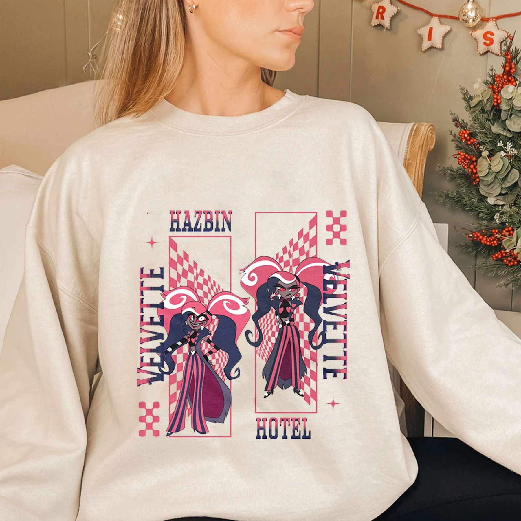 Velvette Hazbin Hotel  Oversized Washed/Cotton T-shirt/Crewneck/Hoodie